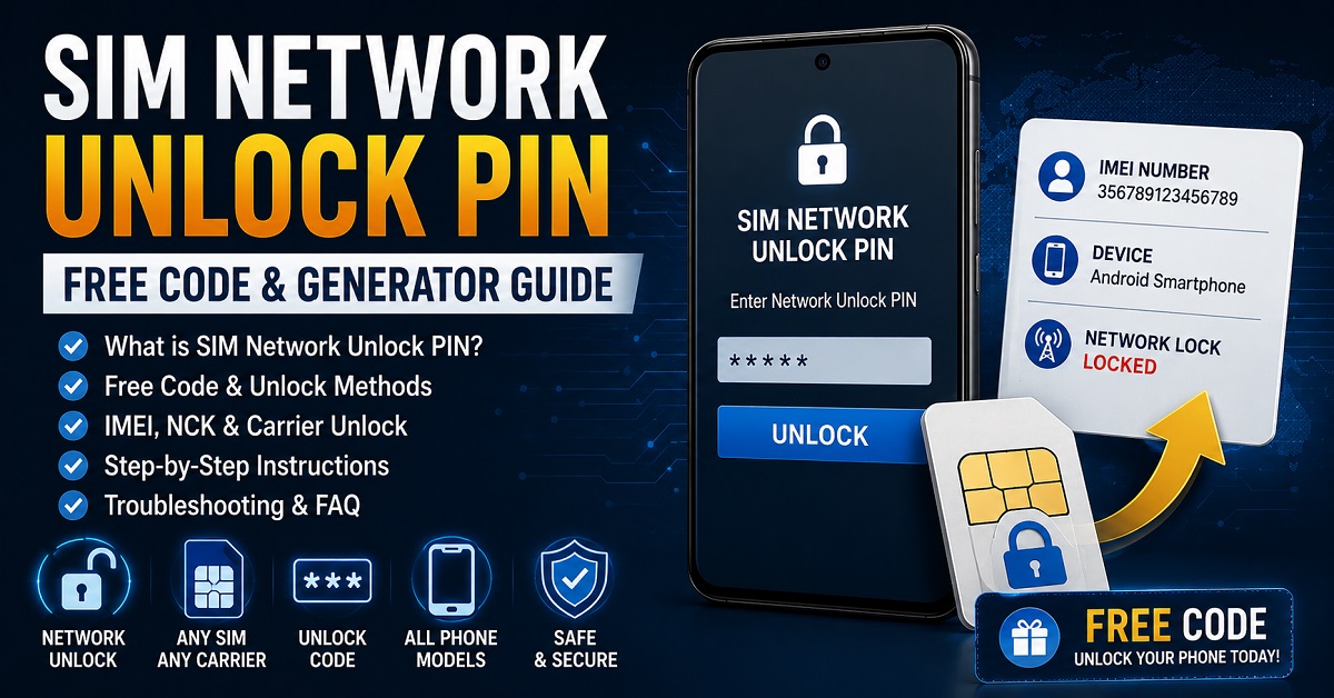 SIM Network Unlock PIN for free network unlock code and phone unlocking