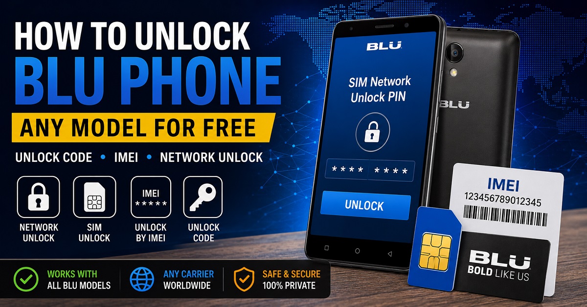 How to unlock a BLU phone with an unlock code, IMEI and network unlock method