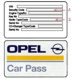 Opel Radio Code