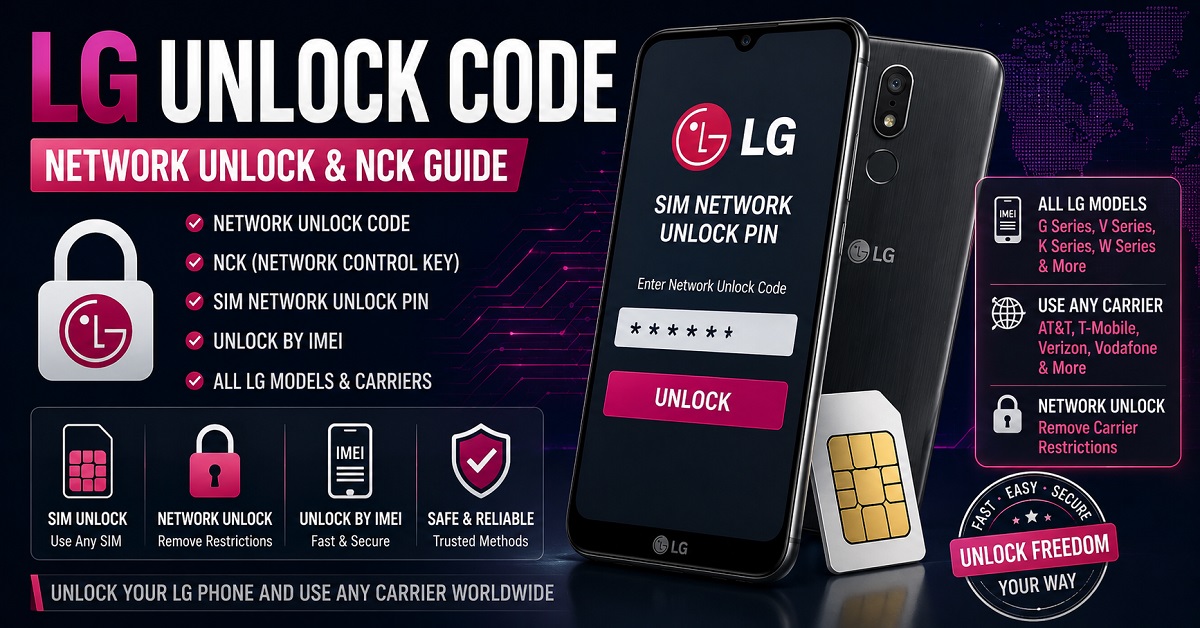 LG unlock code for network unlock and NCK code