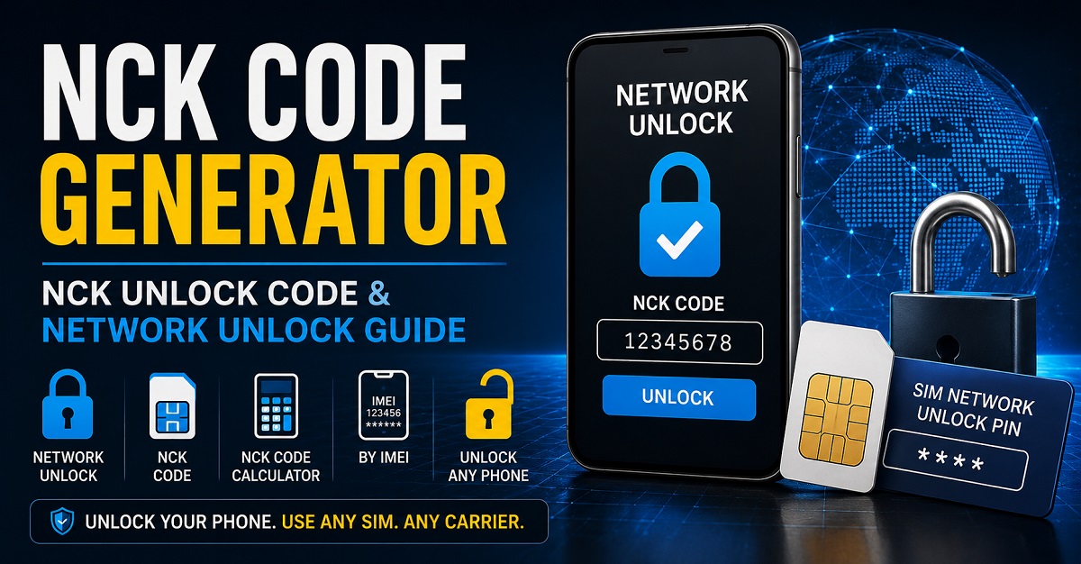 NCK code generator for network unlock codes and SIM unlocking